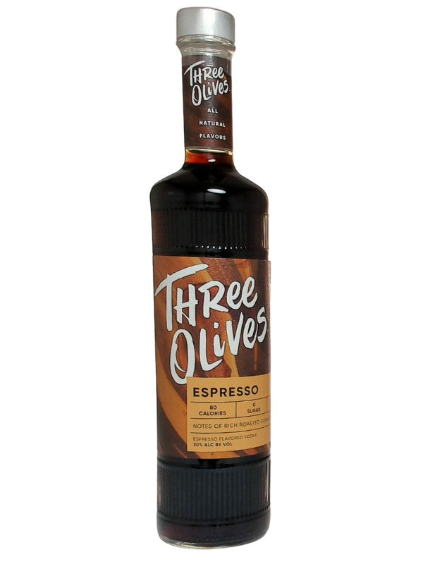 THREE OLIVES VODKA - ESPRESSO 750ML